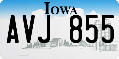 IA license plate AVJ855