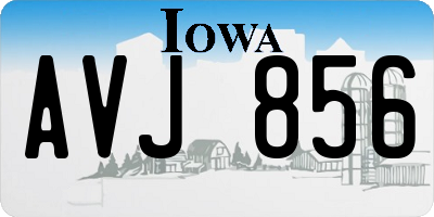 IA license plate AVJ856