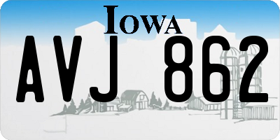 IA license plate AVJ862