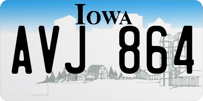 IA license plate AVJ864