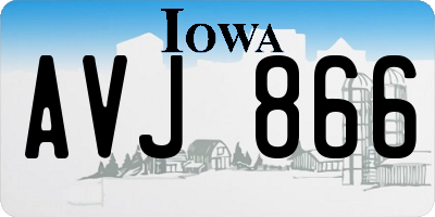 IA license plate AVJ866