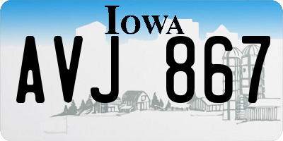 IA license plate AVJ867