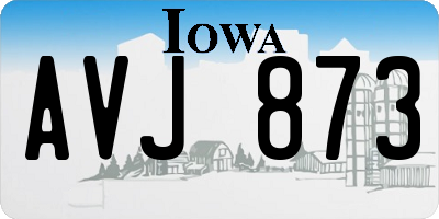 IA license plate AVJ873