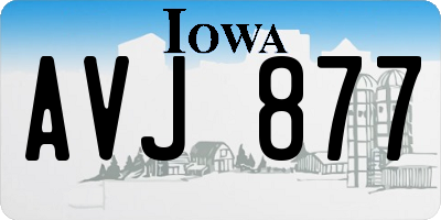 IA license plate AVJ877