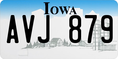 IA license plate AVJ879