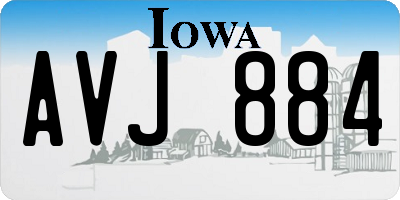 IA license plate AVJ884