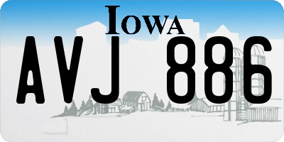 IA license plate AVJ886