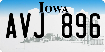 IA license plate AVJ896