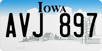 IA license plate AVJ897
