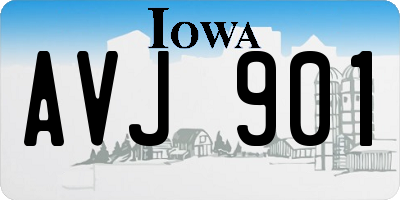 IA license plate AVJ901