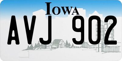 IA license plate AVJ902