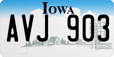 IA license plate AVJ903