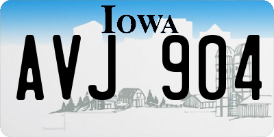 IA license plate AVJ904