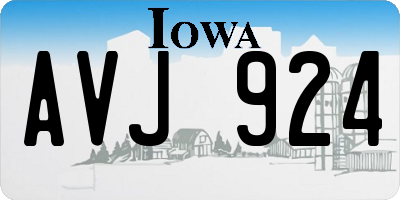 IA license plate AVJ924
