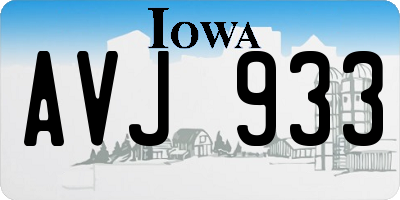 IA license plate AVJ933