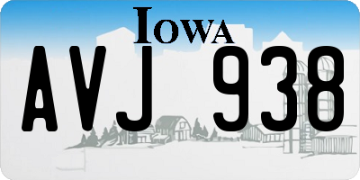 IA license plate AVJ938