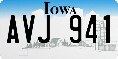 IA license plate AVJ941