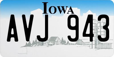 IA license plate AVJ943