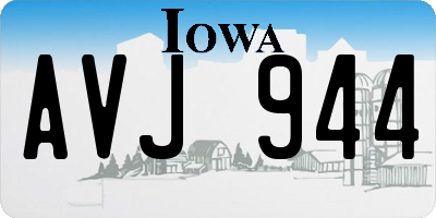 IA license plate AVJ944