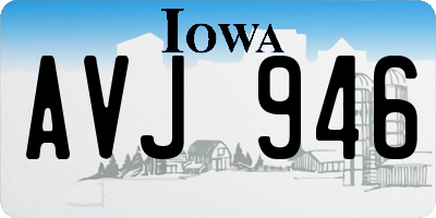 IA license plate AVJ946