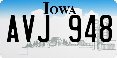 IA license plate AVJ948