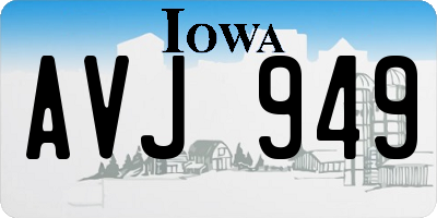 IA license plate AVJ949