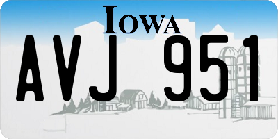 IA license plate AVJ951