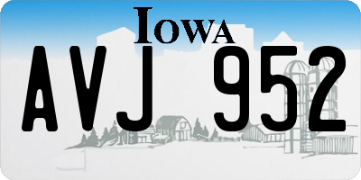 IA license plate AVJ952