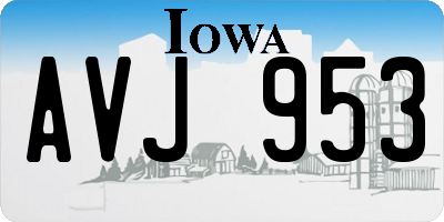 IA license plate AVJ953