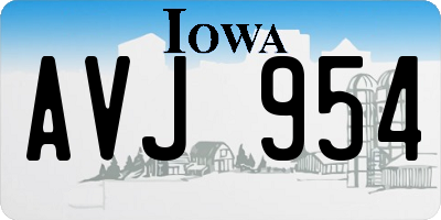 IA license plate AVJ954