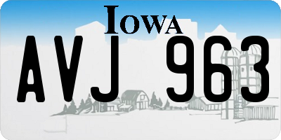 IA license plate AVJ963