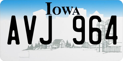IA license plate AVJ964