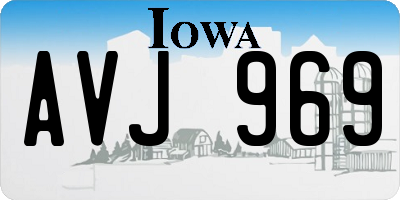 IA license plate AVJ969