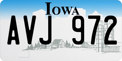 IA license plate AVJ972
