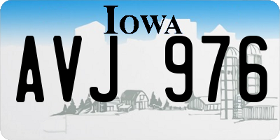 IA license plate AVJ976