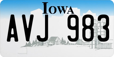 IA license plate AVJ983