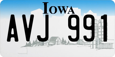 IA license plate AVJ991