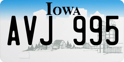 IA license plate AVJ995