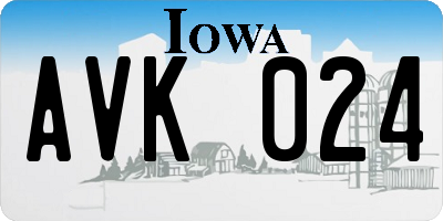 IA license plate AVK024