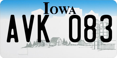 IA license plate AVK083