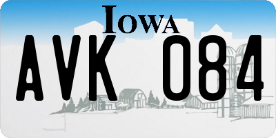 IA license plate AVK084