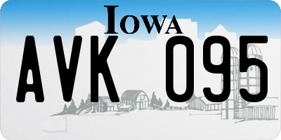 IA license plate AVK095