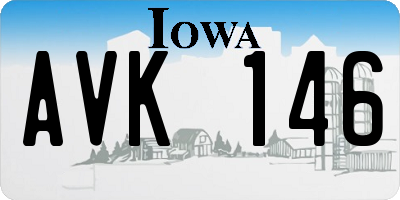 IA license plate AVK146