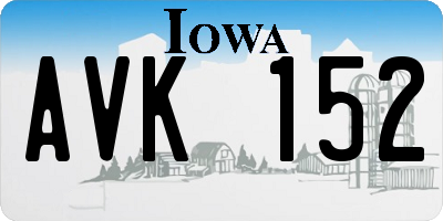IA license plate AVK152