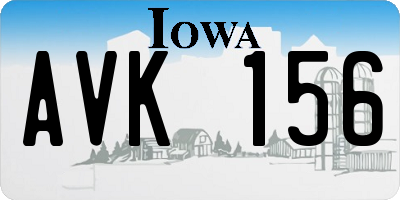 IA license plate AVK156