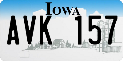 IA license plate AVK157