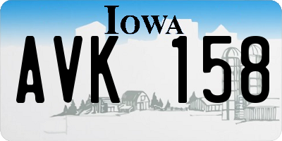 IA license plate AVK158