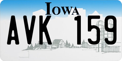 IA license plate AVK159