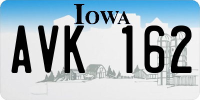 IA license plate AVK162