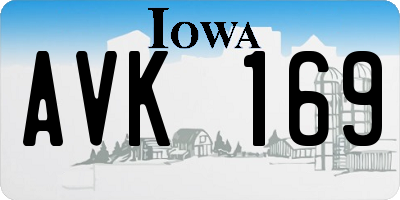 IA license plate AVK169